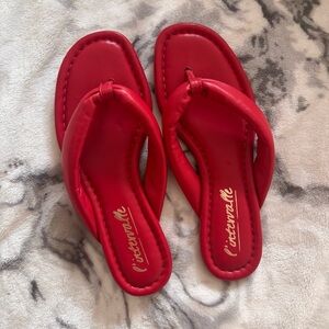 💄L’INTERVALLE RED FLIP FLOPS